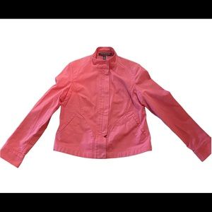 Ellen Tracy Company Pink Moto Style Jacket, Medium